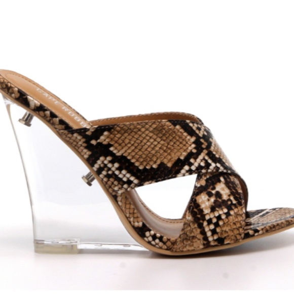 💝Harmony Clear Heels in Snake Color 3.5"💝💖💕👠 - Picture 2 of 3